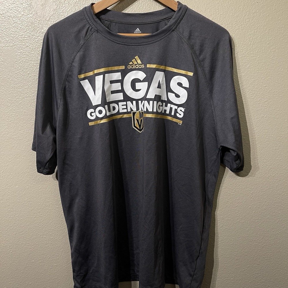Adidas Las Vegas Golden Knights T Shirt Gray Men's Size L‎